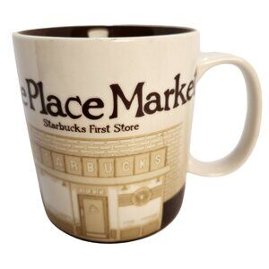 Starbucks Coffee Mug Pike Place Market 2008 Original Starbucks in Seattle 16 oz.